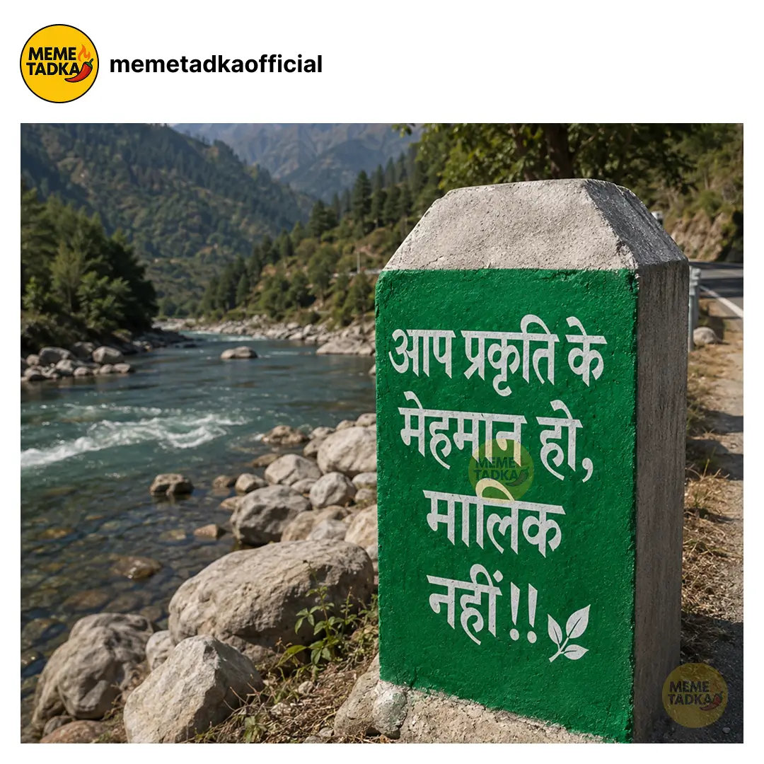 आप प्रकृति के मेहमान हो, मालिक नहीं – Nature Awareness Hindi Quote